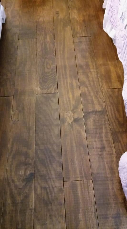 Plywood Plank Flooring, Debbie Finn 2 6 17, 6 Inch Planks Stained And Polyed, Featured On @Bekob