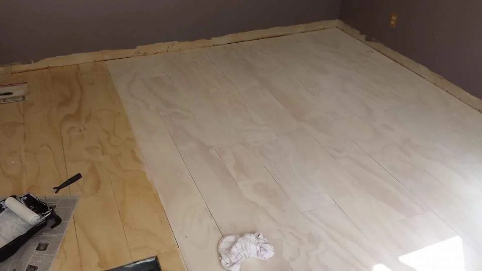 Plywood Plank Flooring, Angela McKinney, 8 Inch Planks Whitewashed, Featured On @Bekob
