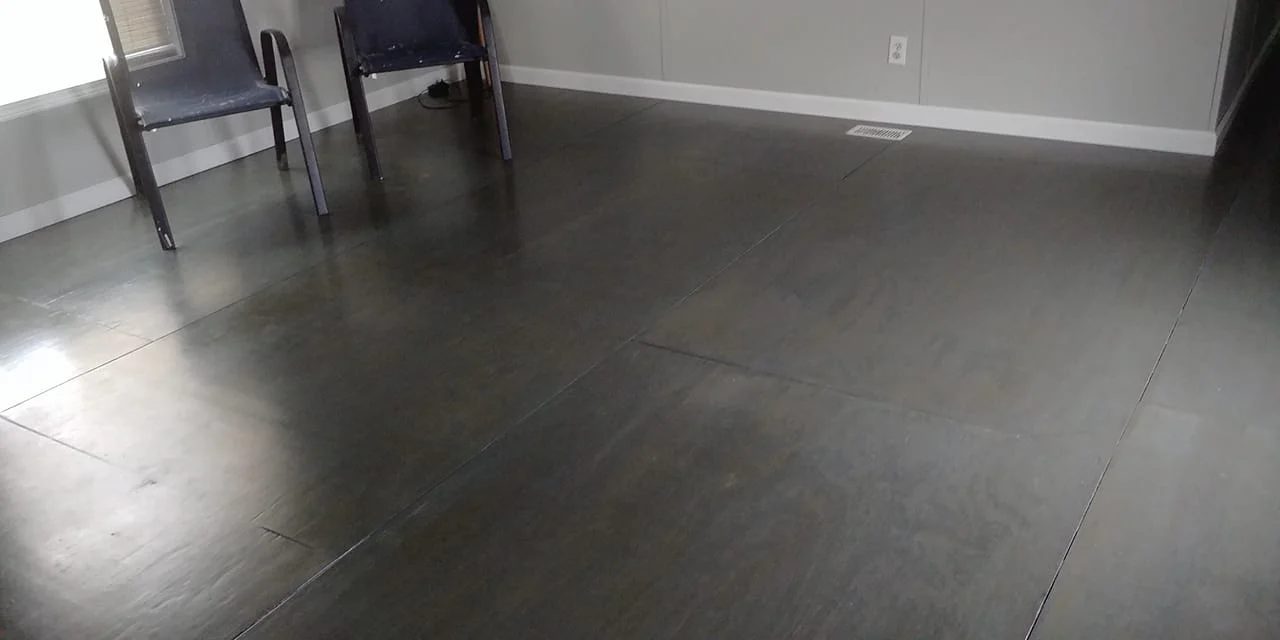 Sheet Plywood Flooring Kitchen Dining In Minwax Classic Gray By Judy Alber Featured On Bekob