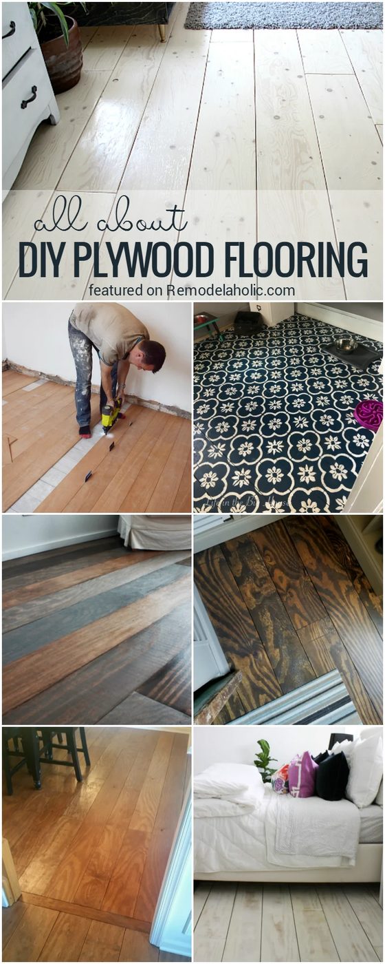 All About Handmade Planked Plywood Flooring: tips and FAQs about installation, durability, and cleaning, plus pros and cons about installing Handmade plywood plank floors @Bekob