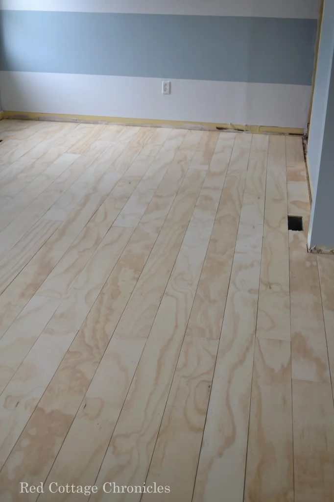 Red Cottage Chronicles, Diy Plywood Floors