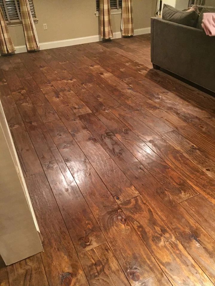 Plywood Plank Flooring, Maria Santangelo 9 8 16, Stained And Polyed, Featured On @Bekob