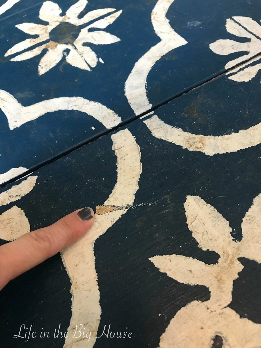 Painted Stenciled Plywood Flooring, Brooke Life In The Big House Scratch