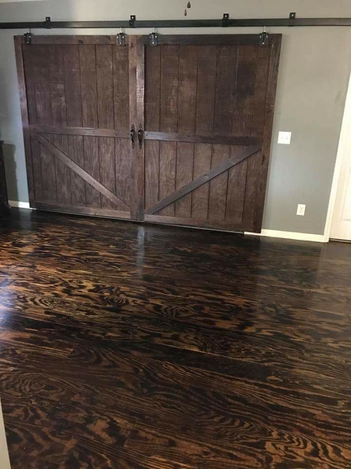 Plywood Plank Flooring, Lee Burris 2 6 17, Torched And Stained, Featured On @Bekob
