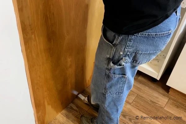 Pocket Door Installation, Use Drywall Kicker To Lift Door Into Place, Bekob