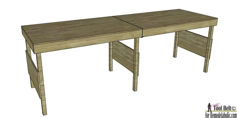 Handmade Portable Folding Workbench or Large Foldable Table