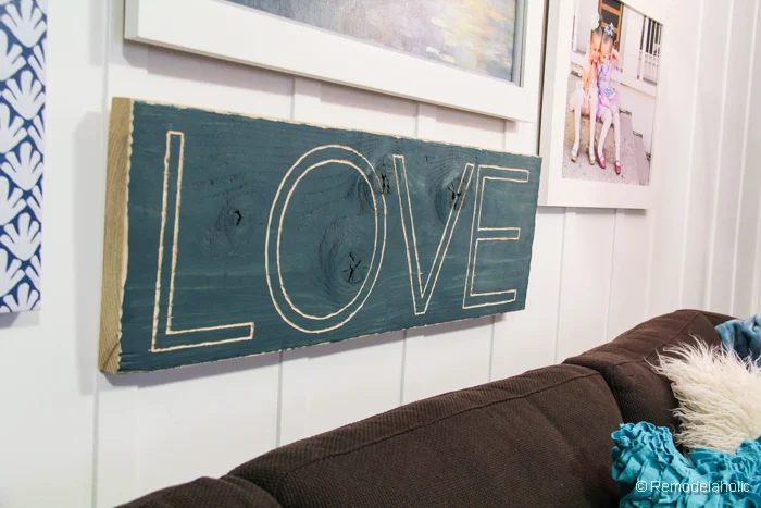 Carved Love Sign
