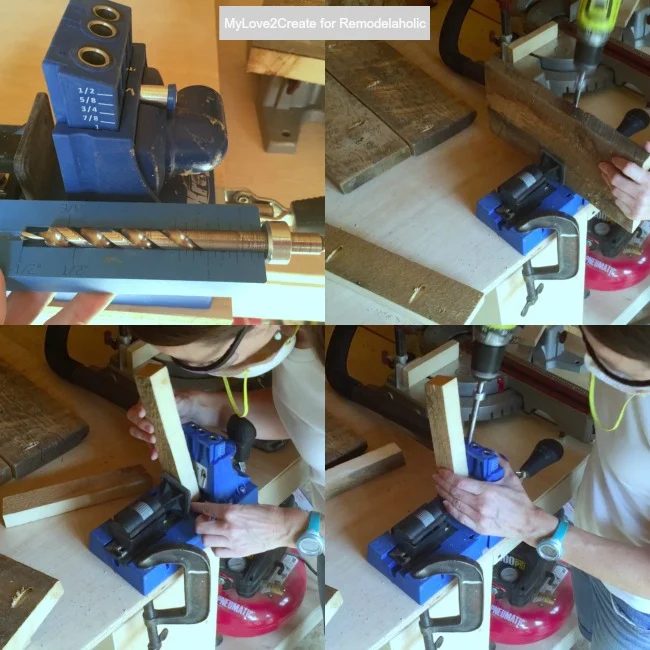 kreg jig pocket holes for 1" thick wood, reclaimed wood step stool plans