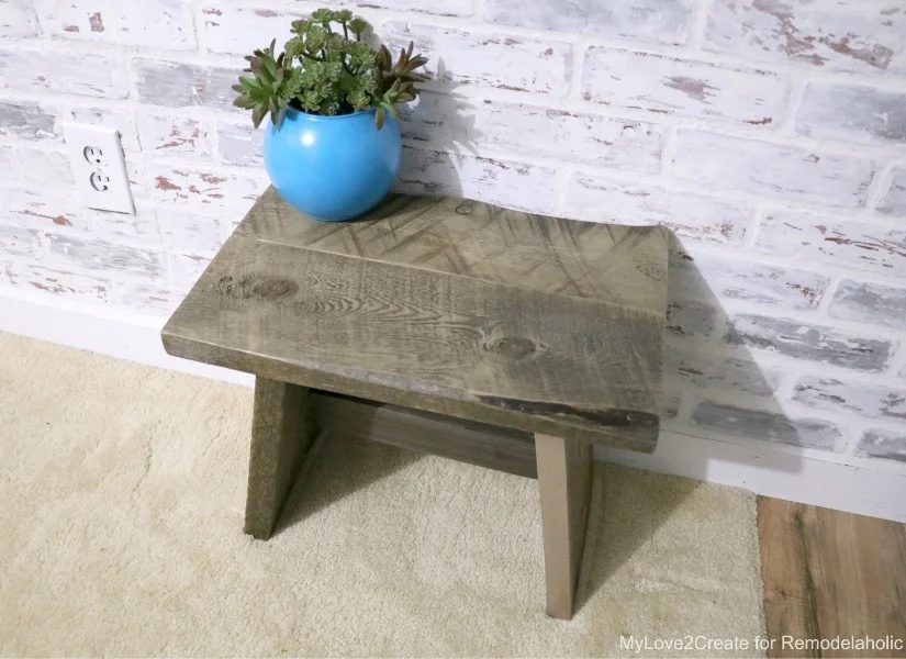 Handmade Reclaimed Wood Stool + Plans