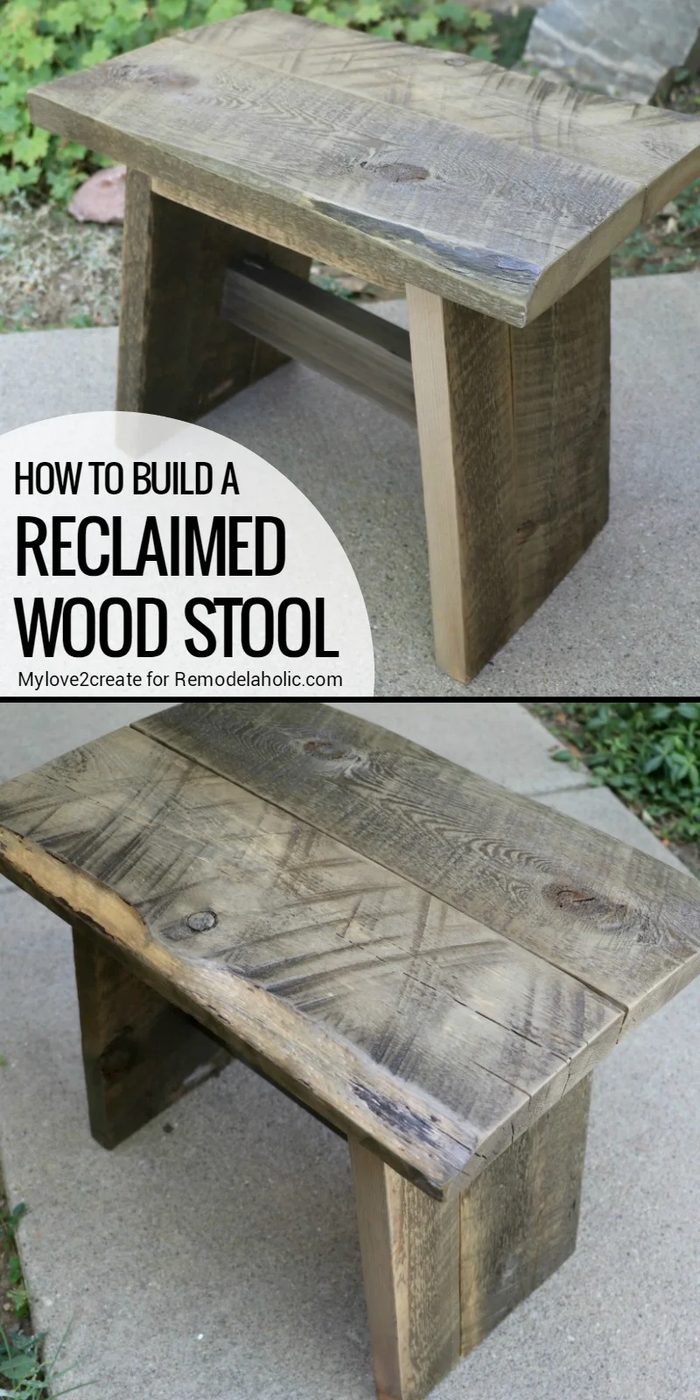 How To Build A Reclaimed Wood Stool - Handmade Step Stool Plans