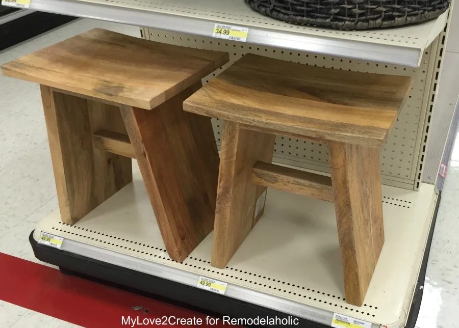 handmade reclaimed wood stool inspiration at Target