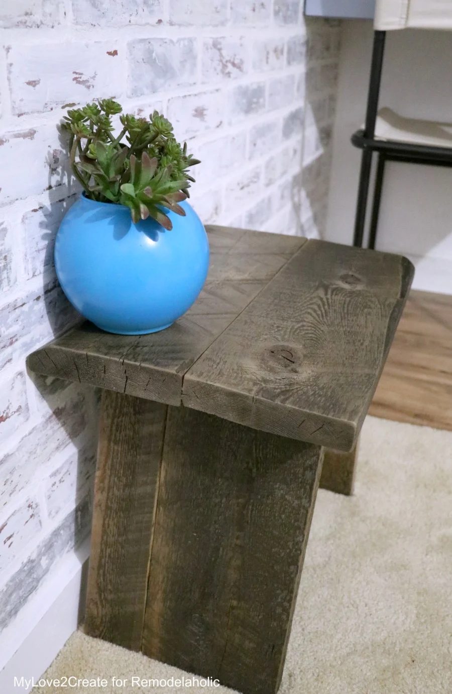 reclaimed wood stool, Handmade step stool plans