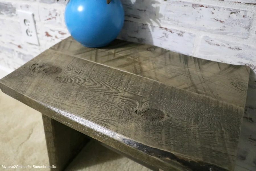live edge reclaimed wood stool, farmhouse Handmade step stool plans