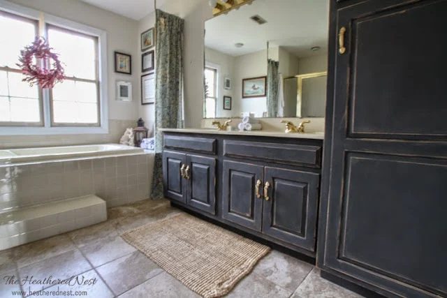 Heather The Heathered Nest Handmade painted bathroom cabinet review