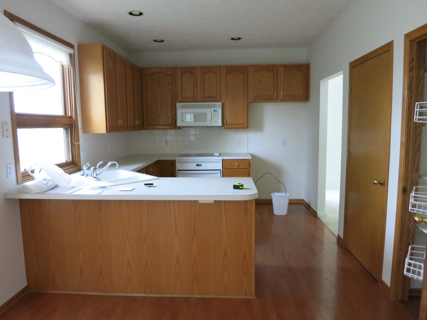 Lauren painted kitchen cabinets before