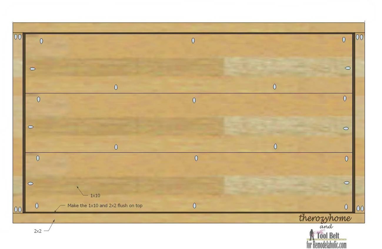 Trestle Door Coffee Table- top assembly