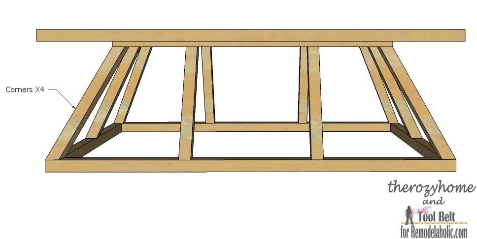 Trestle Door Coffee Table-install corners