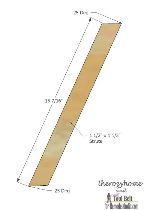 Trestle Door Coffee Table-struts