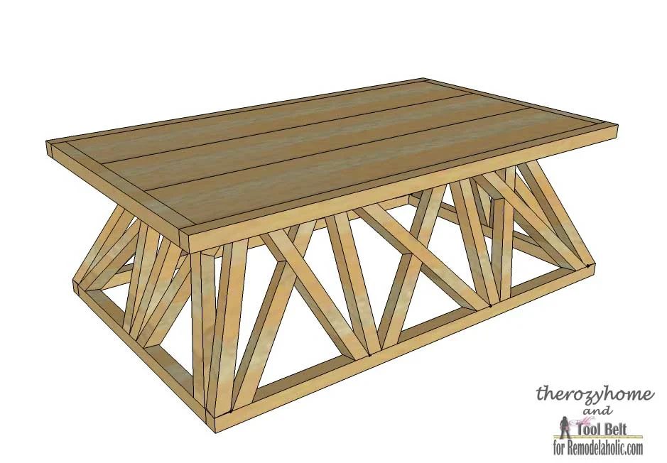Trestle Door Coffee Table