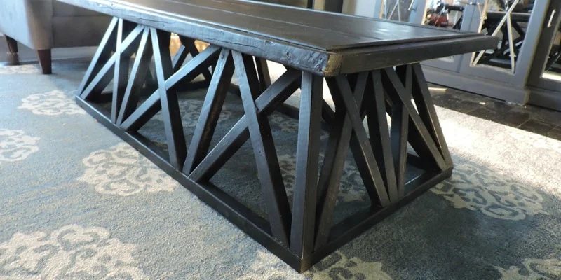 $70 Restoration Hardware Inspired Trestle Door Coffee Table