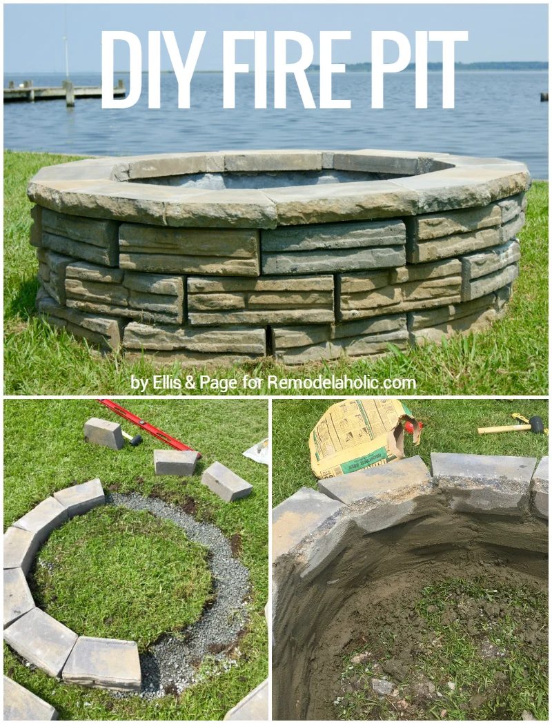 Handmade retaining wall block fire pit walkthrough -- less expensive than a kit! @Bekob