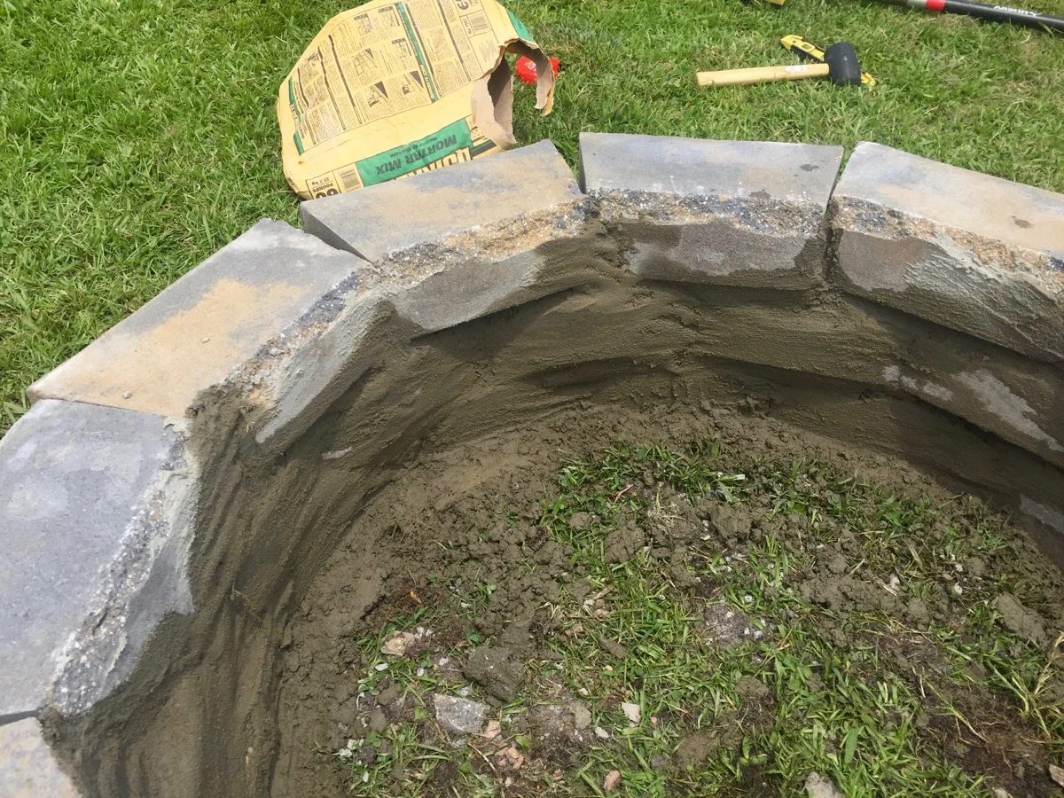 Handmade retaining wall block fire pit walkthrough -- less expensive than a kit! @Bekob