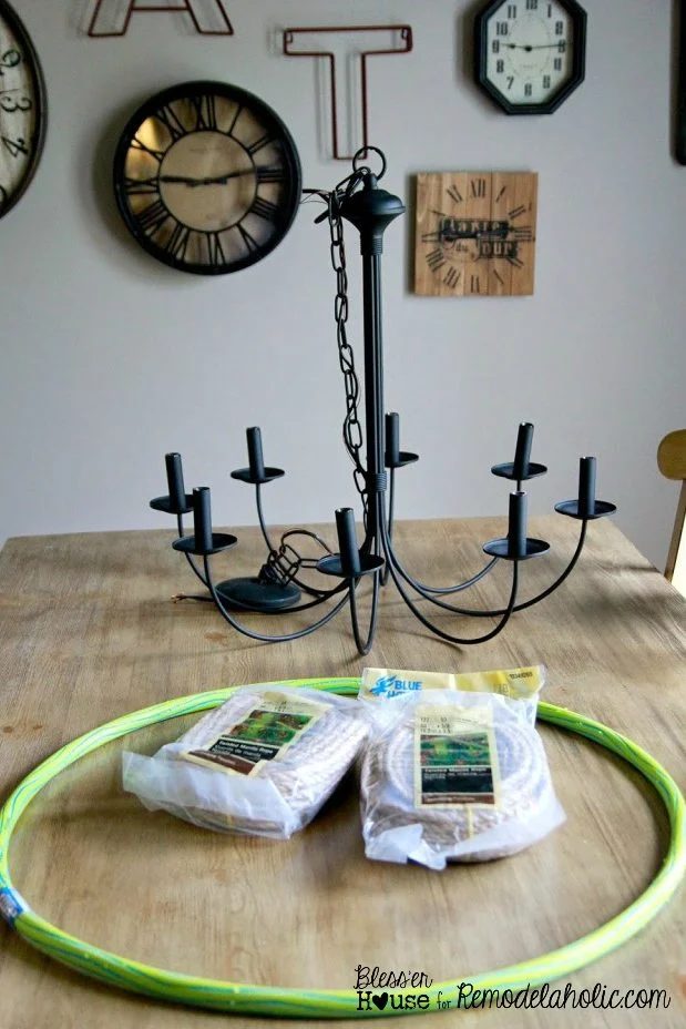 Handmade Rope Chandelier
