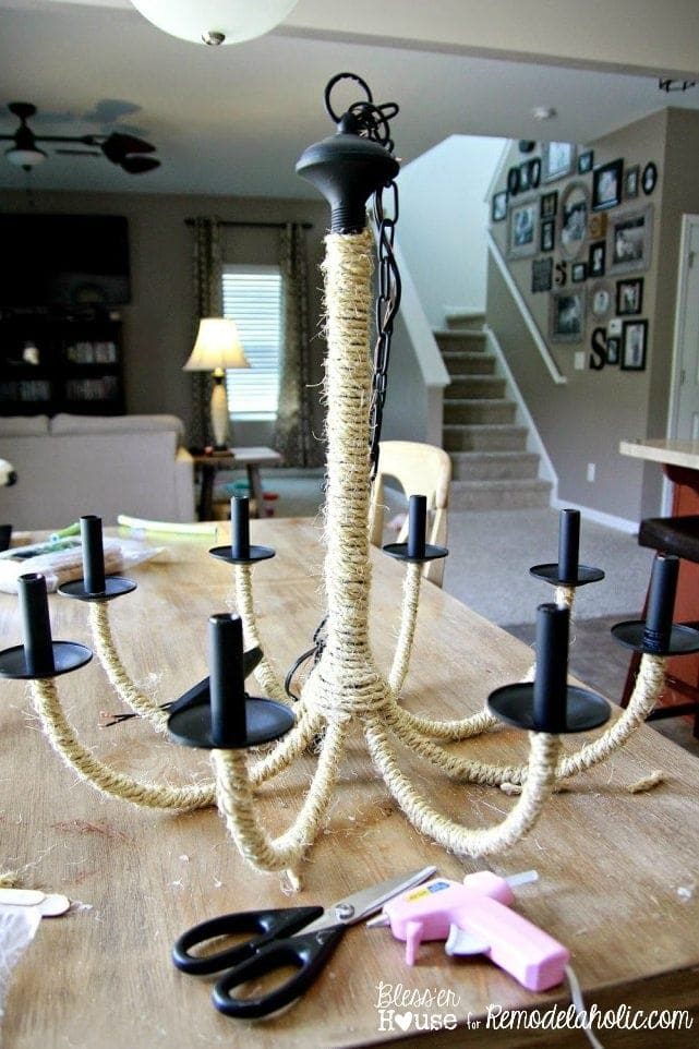 Handmade Rope Chandelier
