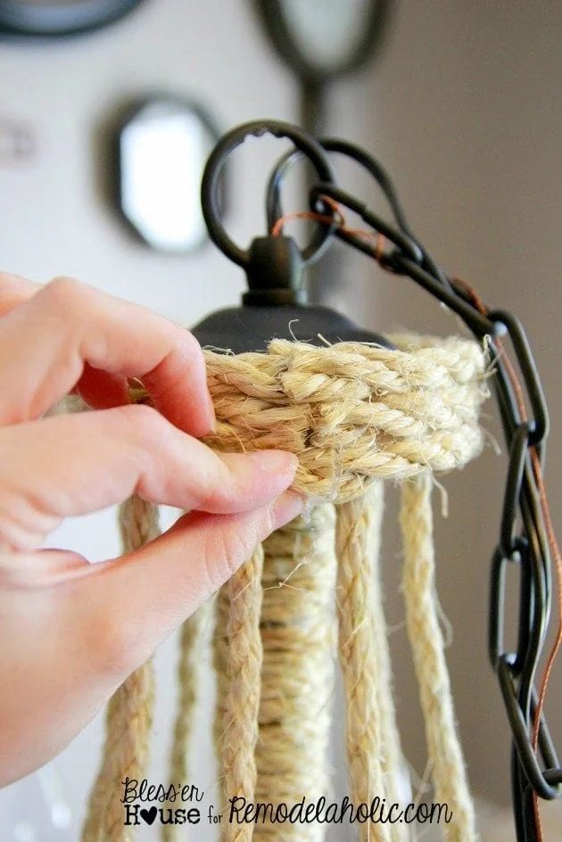 Handmade Rope Chandelier