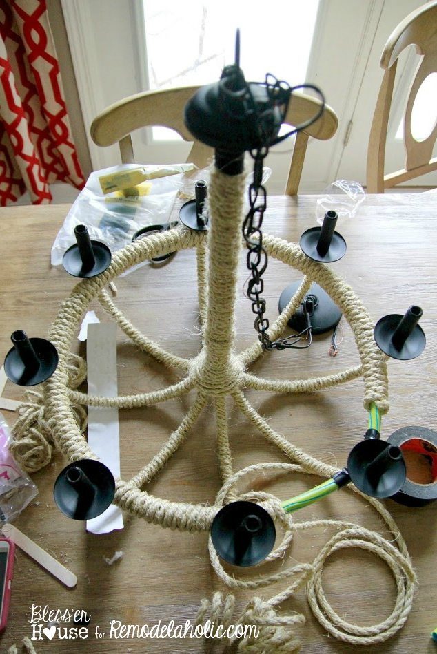 Handmade Rope Chandelier