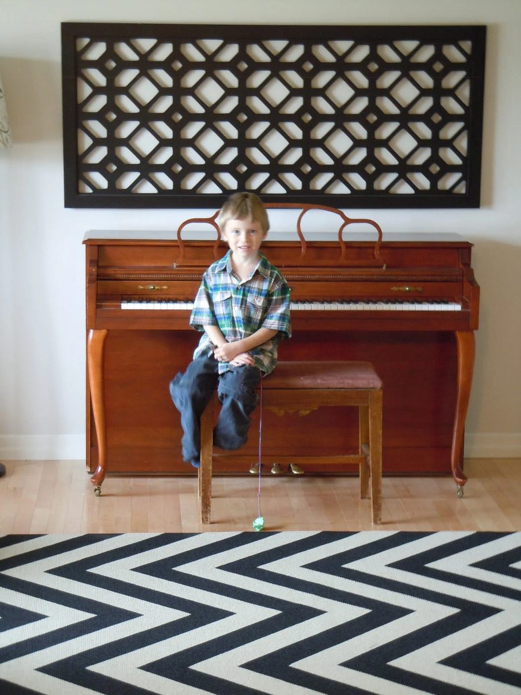 painted chevron rug