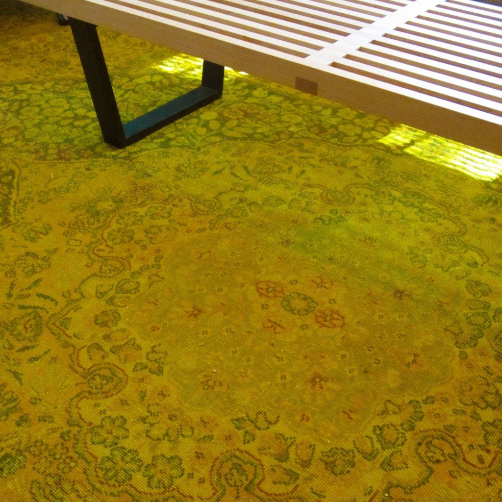 handmade overdyed rug