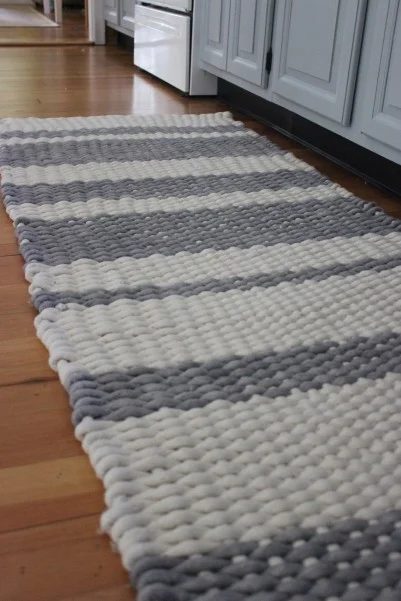 woven piping cord rug