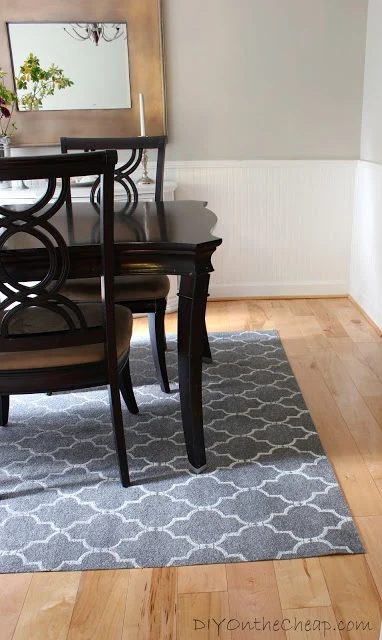 stenciled trellis rug