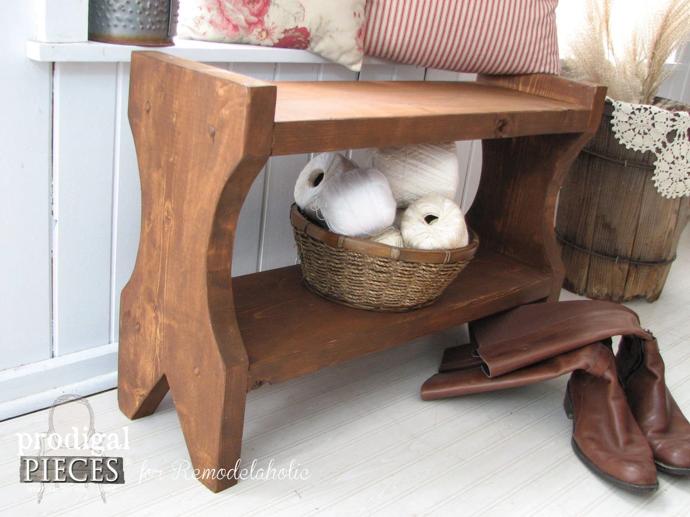 Handmade Farmhouse Bench walkthrough by Prodigal Pieces for Bekob