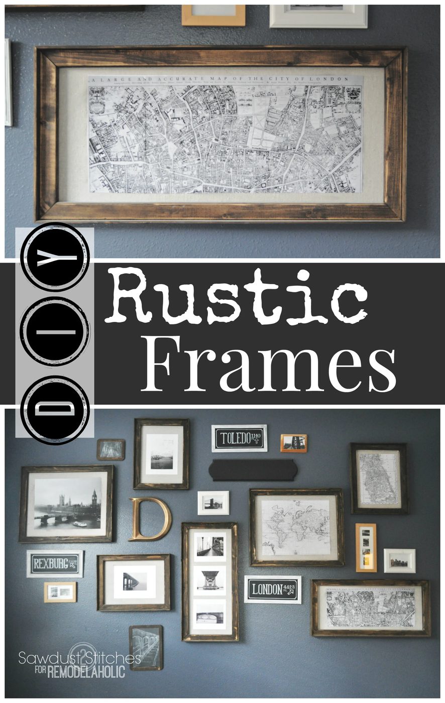straightforward and inexpensive Pottery Barn style Handmade rustic frames -- any size!
