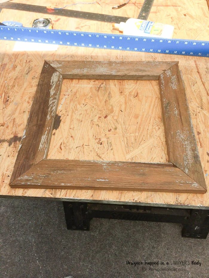 LOVE these direct and strong Handmade rustic wood art frames! Full walkthrough by Designer Trapped in a Lawyer's Body for Bekob.com.