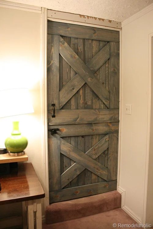 barn door inspired dutch door with baby gate, Bekob