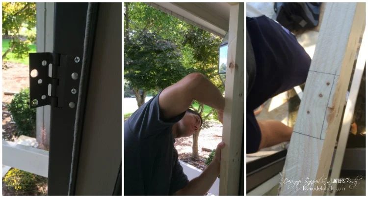 Handmade Screen Door walkthrough by Designer Trapped in a Lawyer's Body for Bekob.com. #diyscreendoor #diydoor