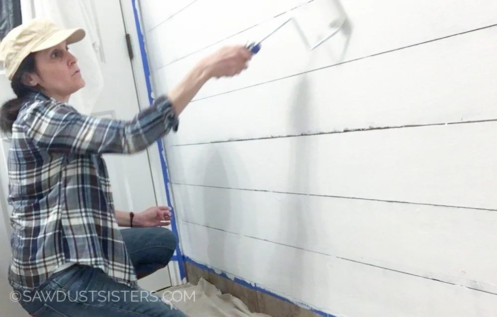 10 Build A Planked Shiplap Wall Using Plywood, By Sawdust Sisters Featured On @Bekob