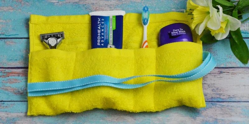 Handmade Roll-Up Shower Caddy for Travel