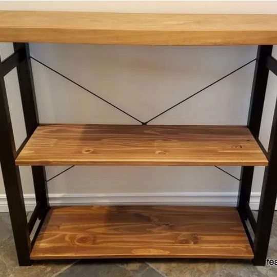 IKEA method Bookshelf With Wood Stain And Black Metal