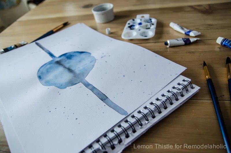 direct Modern Watercolor Painting walkthrough- No skills required!