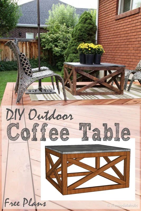 Handmade outdoor coffee table