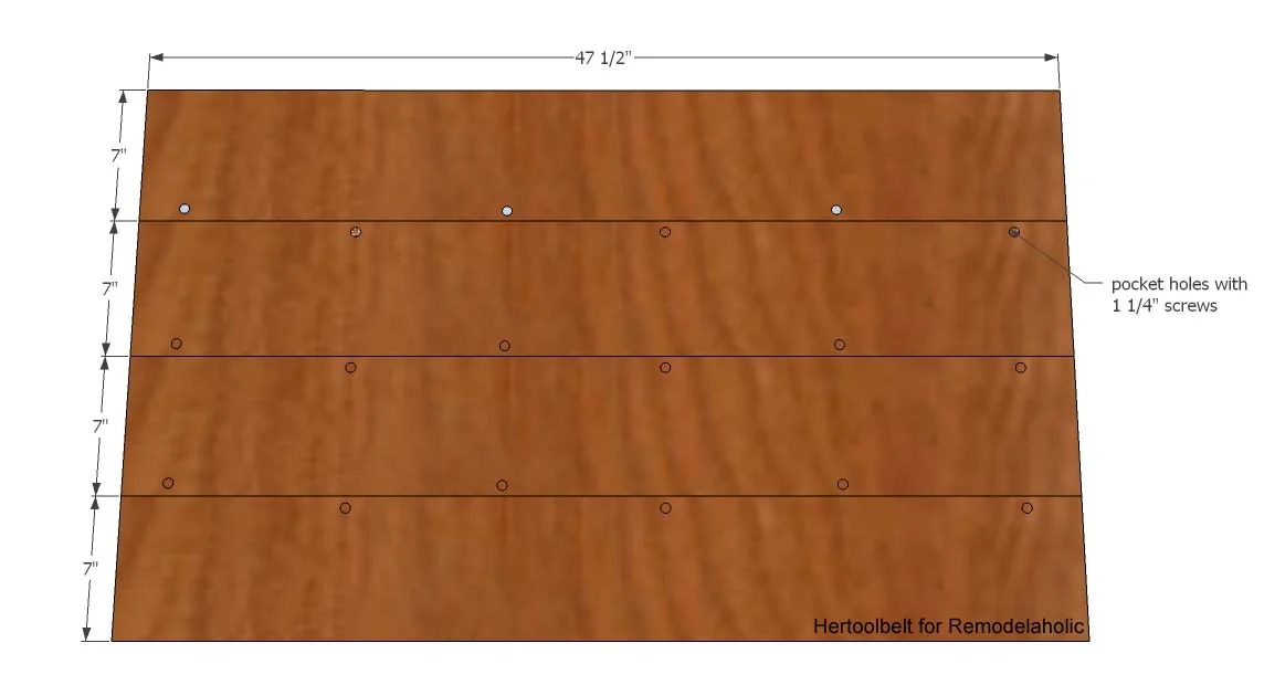 Inspired by a coffee table in a HGTV dream home. I love the trapezoid base and slats that make up this table. Handmade slat coffee table with free plans.