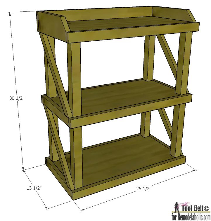 Free Handmade plans to build an straightforward and stylish small shelf on Bekob.com