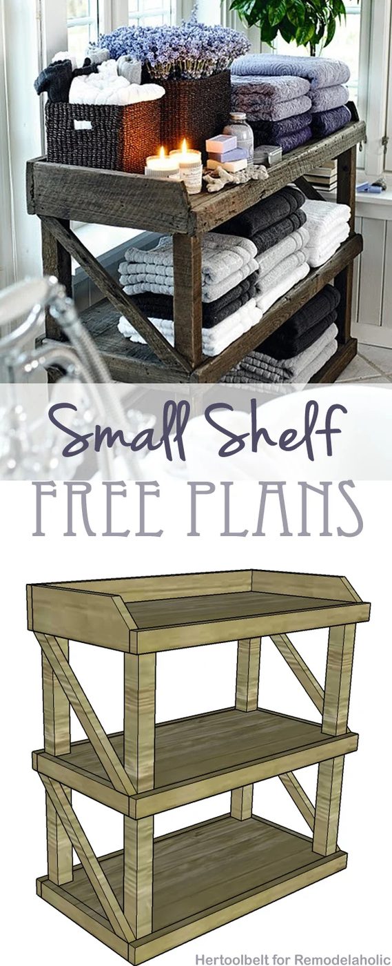 Free Handmade plans to build an straightforward and stylish small shelf on Bekob.com #storage #Handmade