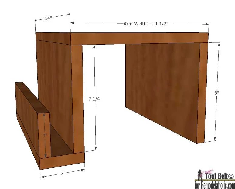 Need a little extra space for your game time snacks and drinks? Build this clearly straightforward sofa arm table to give you a stable surface all game long! Free plans and walkthr