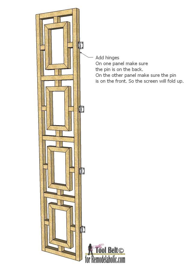 Build a unique room divider to add style to your space, free Handmade fretwork screen plans on #Bekob.