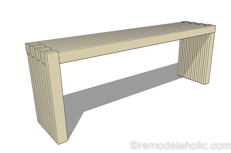 Handmade Modern Plywood Bench walkthrough Half Lap Construction @Bekob 10